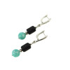 Exclusive earrings &quot;Seaside&quot; Lava barrel, Amazonite