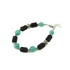 Exclusive bracelet &quot;Sea coast&quot; Lava barrel, Amazonite