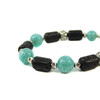 Exclusive bracelet &quot;Sea coast&quot; Lava barrel, Amazonite