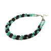 Exclusive necklace &quot;Seaside&quot; Lava barrel, Amazonite, 2-row