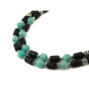 Exclusive necklace &quot;Seaside&quot; Lava barrel, Amazonite, 2-row