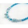 Exclusive necklace &quot;Simba&quot; Aquamarine needles, shells Scafarki washer