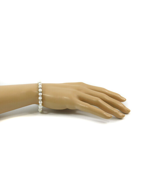 Exclusive bracelet "Jessica" Mother-of-pearl rondel, galovka