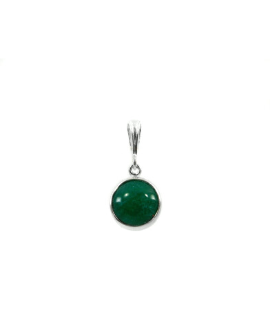 Pendant Quartz green, silver