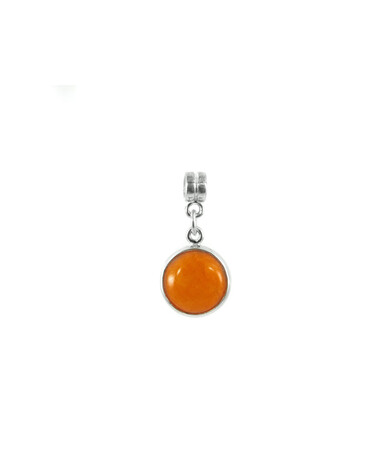 Pendant Quartz orange, silver