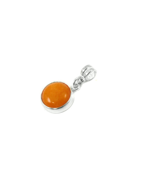 Pendant Quartz orange, silver