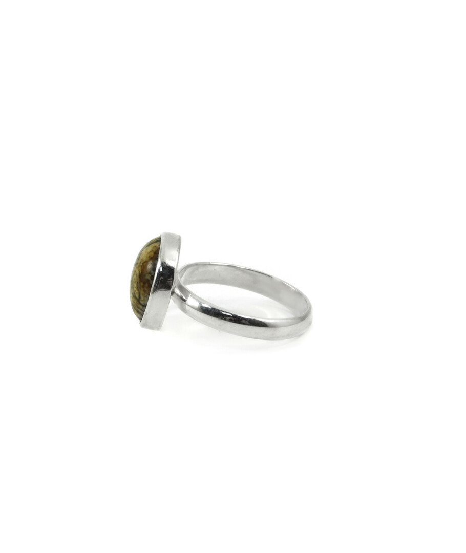 Silver jasper ring