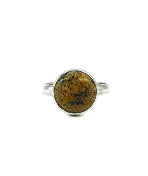 Silver jasper ring