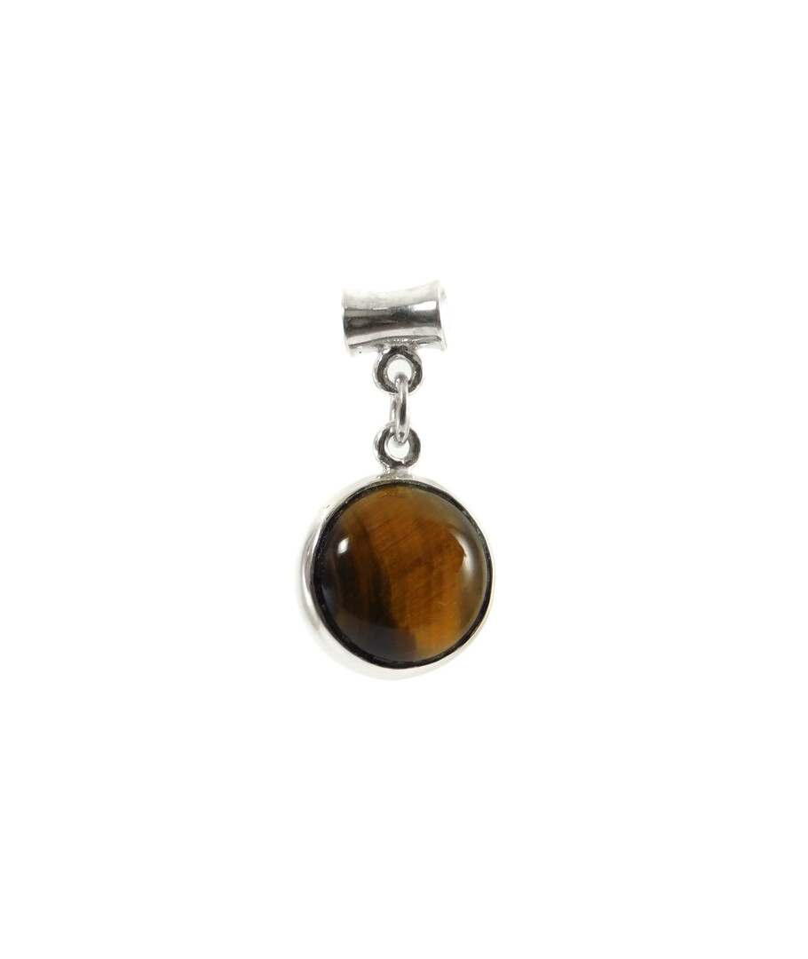 Tiger's eye pendant, silver