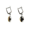 Tiger&#039;s eye earrings, silver