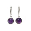 Amethyst earrings, silver