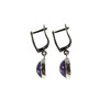 Amethyst earrings, silver