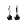 Zoisite earrings, silver