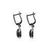 Zoisite earrings, silver