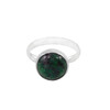 Zoisite ring, silver