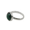 Zoisite ring, silver