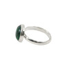 Zoisite ring, silver