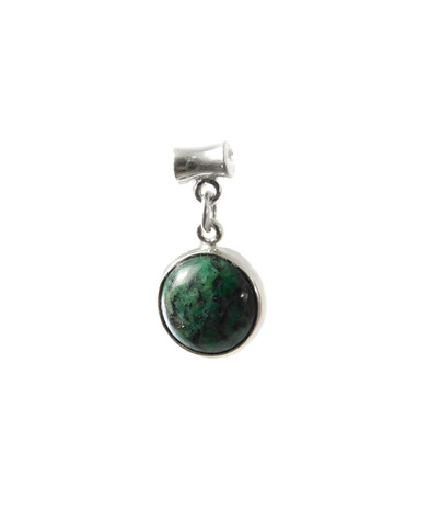 Zoisite silver pendant