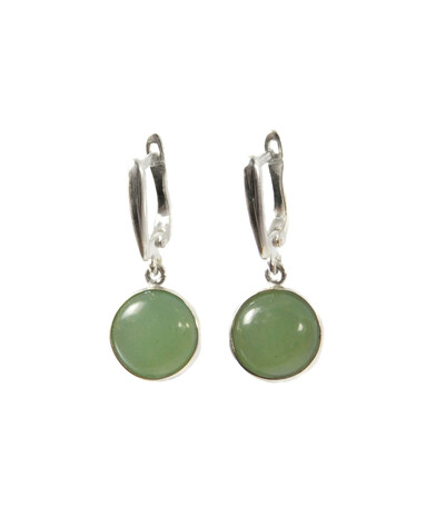 Earrings Jade silver