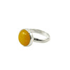 Yellow quartz ring, silver