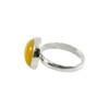 Yellow quartz ring, silver