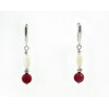 Exclusive earrings &quot;Snowy rowan&quot; Coral tablet, Mother of pearl fig