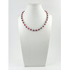 Exclusive necklace &quot;Currant&quot; Quartz facet, Mother-of-pearl rondel, blue beads