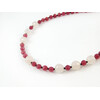 Exclusive necklace &quot;Currant&quot; Quartz facet, Rose quartz facet