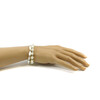 Exclusive bracelet &quot;Ella&quot; Mother-of-pearl, drop, square, 2-row