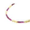 Exclusive necklace &quot;Land of Oz&quot; Pink multi-sapphire, Peach rondel pearls, silver								