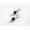 Exclusive earrings &quot;Florida&quot; Pearls, Tiger&#039;s eye