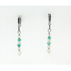 Exclusive earrings Adular, facet, Rock crystal, Amazonite rondel