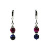 Exclusive earrings &quot;Hutsul motifs&quot; Cat&#039;s eye, Tiger&#039;s eye blue