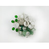 Brooch &quot;White dew&quot; White agate, Rock crystal, Jade, crumb