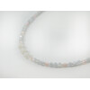 Exclusive necklace &quot;Ilta&quot; Adulyar facet, mother-of-pearl rondel gray, pink