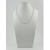 Exclusive necklace &quot;Ilta&quot; Adulyar facet, mother-of-pearl rondel gray, pink