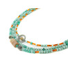 Exclusive necklace &quot;Mena&quot; Amazonite rondel, Solar log stone, 3 rows