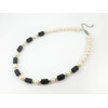 Exclusive necklace &quot;Venice&quot; Pearls, lava barrel