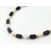 Exclusive necklace &quot;Venice&quot; Pearls, lava barrel