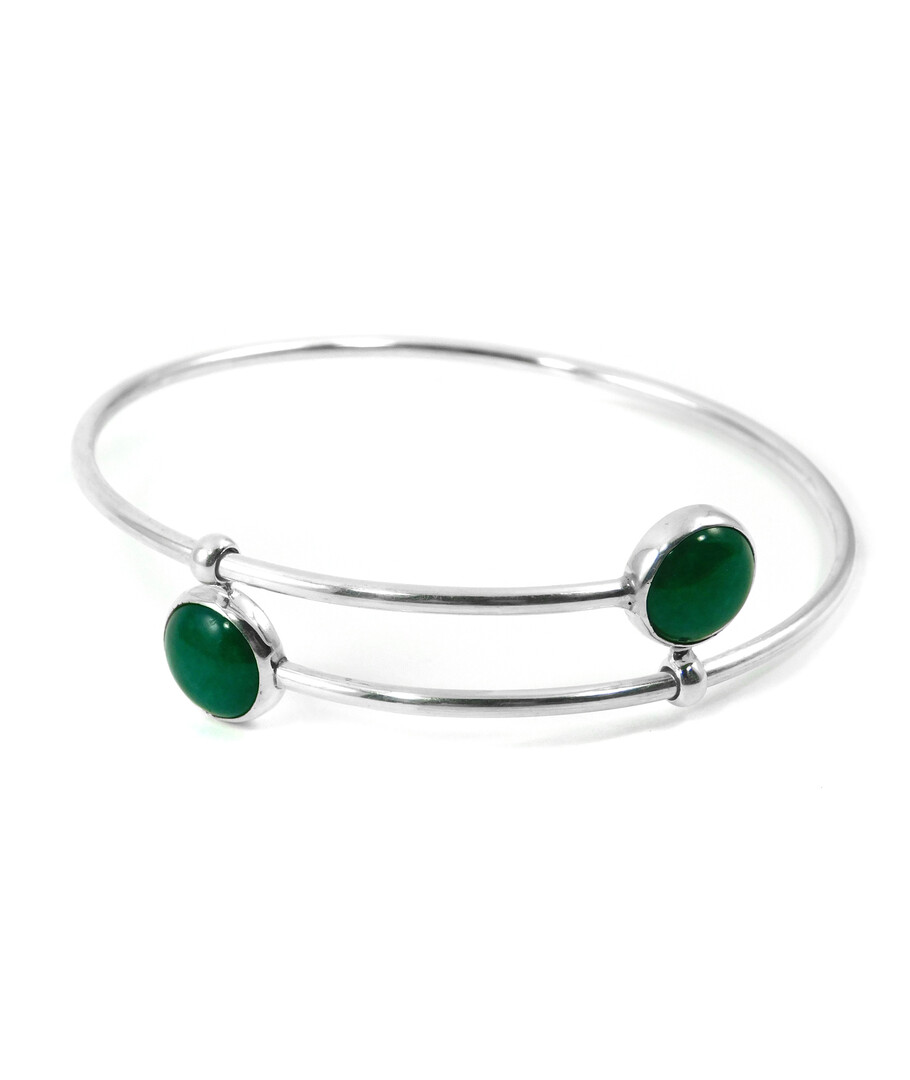 Bracelet Quartz green, silver