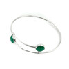 Bracelet Quartz green, silver