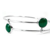 Bracelet Quartz green, silver