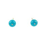 Silver stud earrings Aquamarine