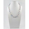 Exclusive necklace &quot;Infinity&quot; Multifaceted quartz, Black rice pearls