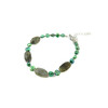 Exclusive bracelet &quot;Tanzania&quot; Labrador tail, Green pearls