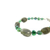 Exclusive bracelet &quot;Tanzania&quot; Labrador tail, Green pearls