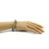 Exclusive bracelet &quot;Tanzania&quot; Labrador tail, Green pearls