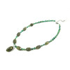 Exclusive necklace &quot;Tanzania&quot; Labrador retriever, Green pearls