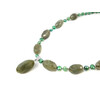 Exclusive necklace &quot;Tanzania&quot; Labrador retriever, Green pearls