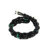 Exclusive leather bracelet &quot;Arrest&quot; Cat&#039;s eye green, Shungite